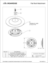Load image into Gallery viewer, IronRidge Flat Roof Attachment, Base, Mill Finish