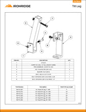 Load image into Gallery viewer, IronRidge Fixed Tilt Leg Kit, 15", Mill Finish
