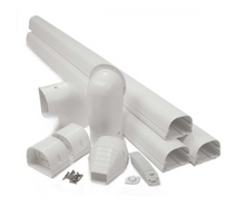 Load image into Gallery viewer, RectorSeal Fortress Lineset Covers 3.5&quot; 12&#39; Wall Duct Kit, White 92
