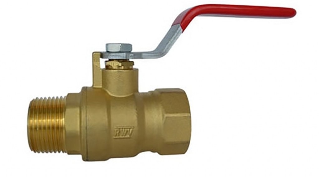 Geo-Flo, Ball Valve, Brass Full-Port, 1” FPT X MPT