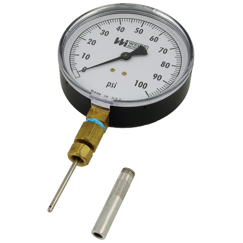 Geo-Flo, Pressure Gauge, 0-100 psig, 3.5” Dial with PT Adapter