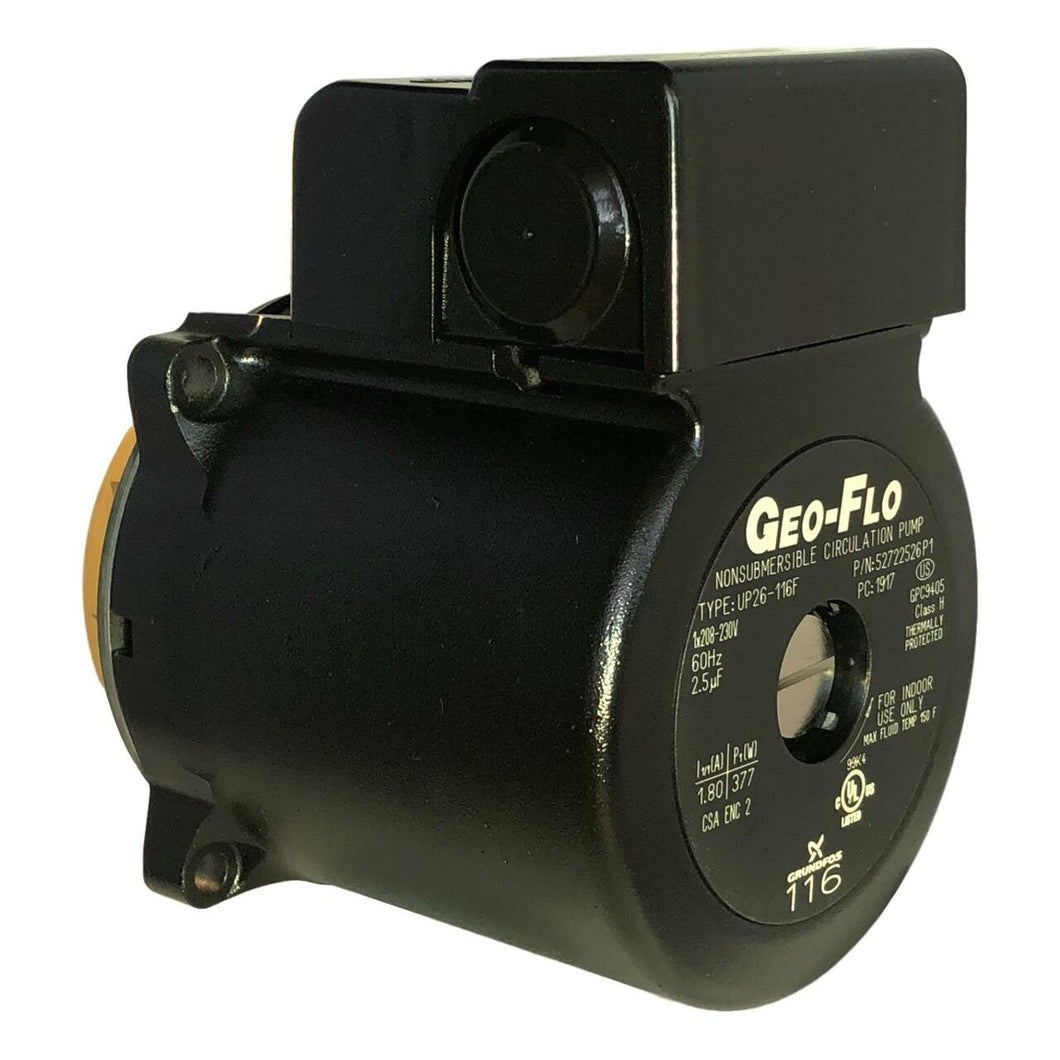 Geo-Flo, Single UP26-116 230V Grundfos Pump, No Volute