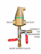 Load image into Gallery viewer, Geo-Flo, Air Separator, Inline, 1&quot; Brass, 1-1/4&quot; SF with Valve x 1-1/4&quot; SF
