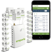 Load image into Gallery viewer, Emporia GEN 2 Vue with 16 Sensors, 2-200A CT&#39;s, 16-50A CT&#39;s
